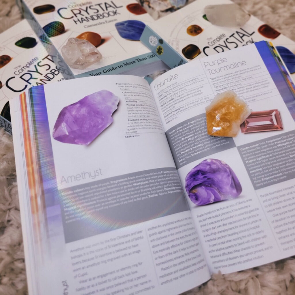4 pieces of The Complete Crystal handbook: Your Guide to More than 500 Crystals by Cassandra Eason