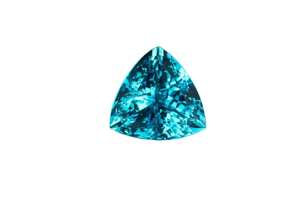 Paraiba Tourmaline on a white background