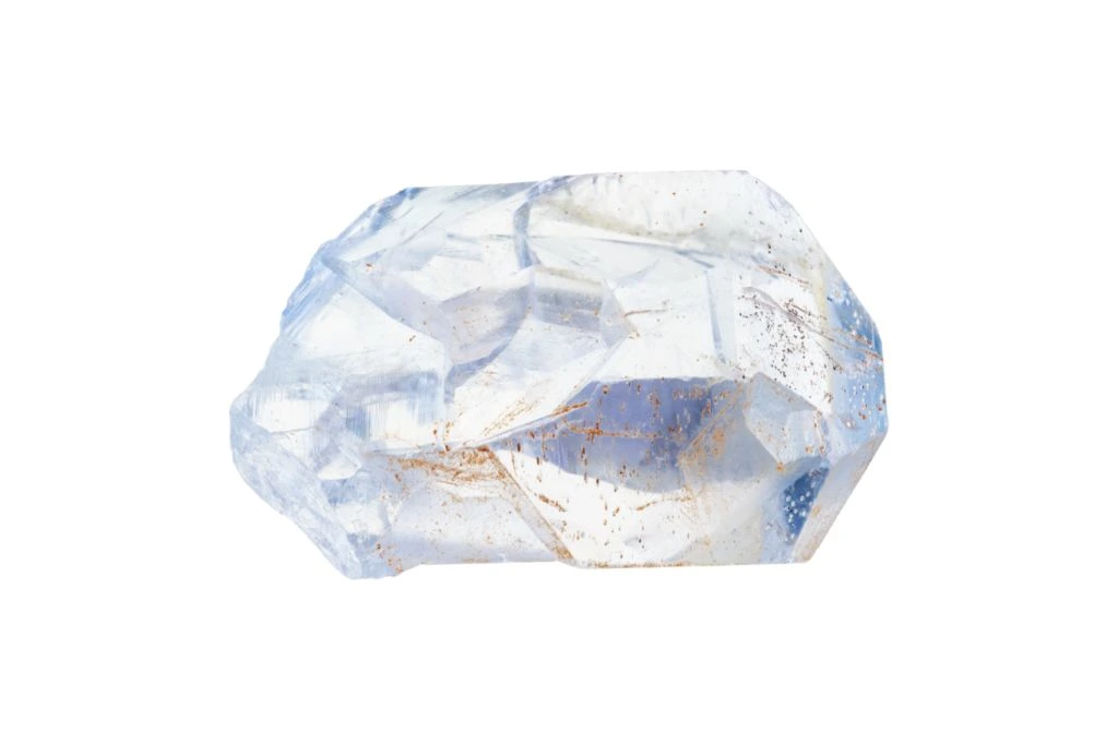 celestite on white background