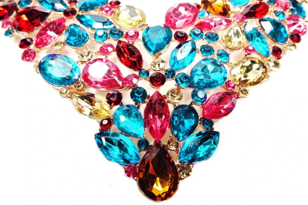 A necklace with different kinds of gemstones