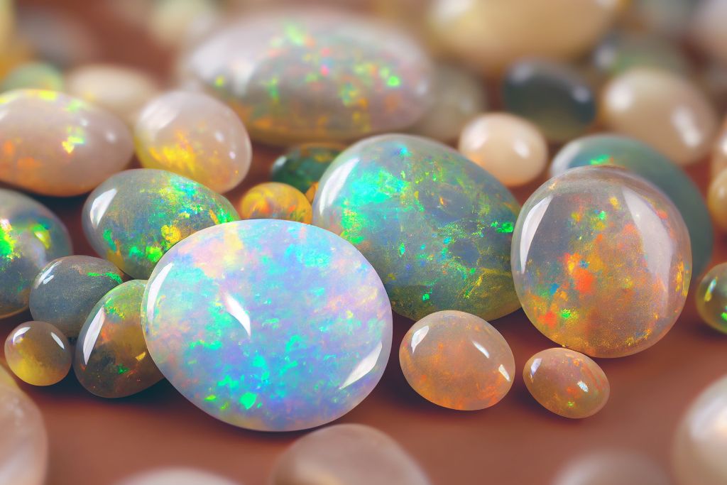 Different sizes of Ethiopian Opal crystals