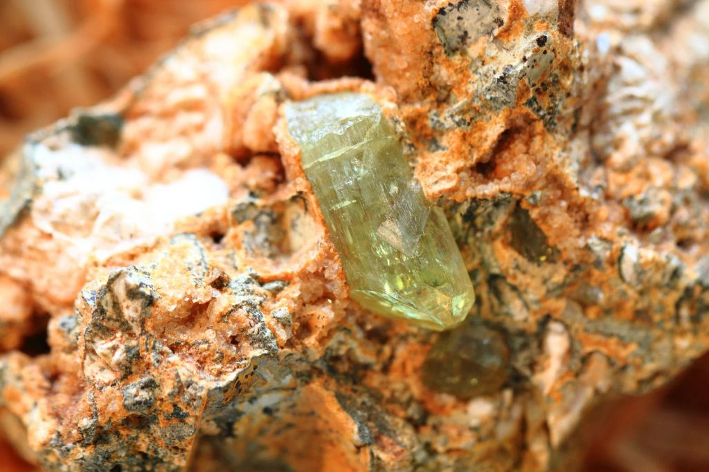 Apatite mineral stone