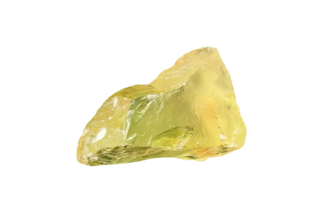 Lemon Quartz on a white background