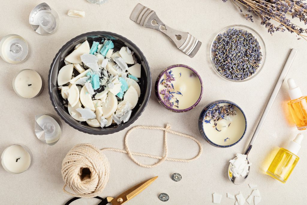 Tools and Ingredients for Candle Making