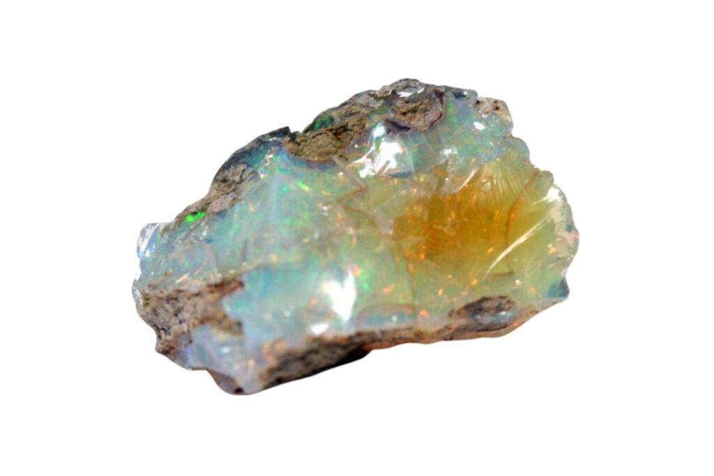 Opal Thunderegg on a white background