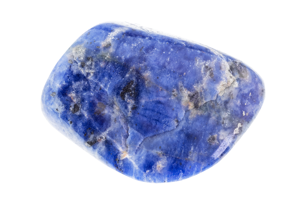 Sodalite in white background