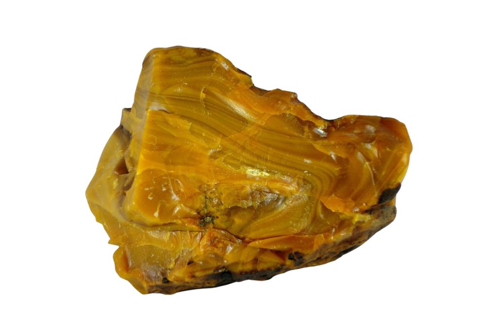 Jelinite Amber on a white background