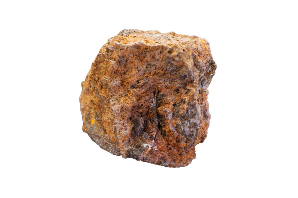 Limonite on a white background