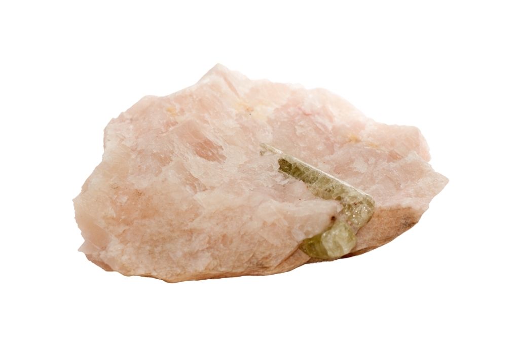 Fluorapatite on white background