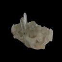 Olekminskite vs. White Druzy Quartz