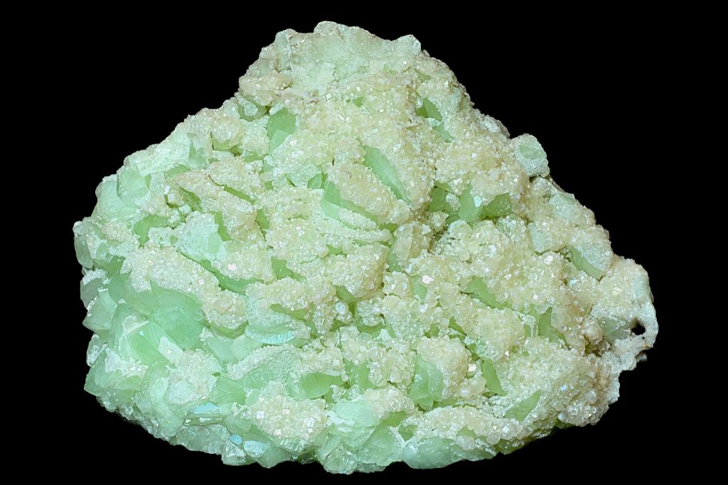 datolite specimen on apophyllite