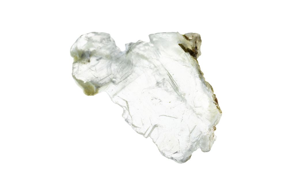Brucite on white background