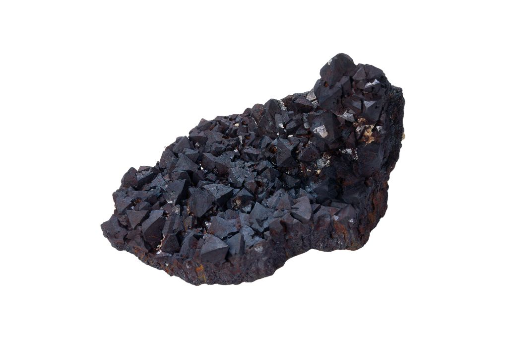 Magnetite on white background