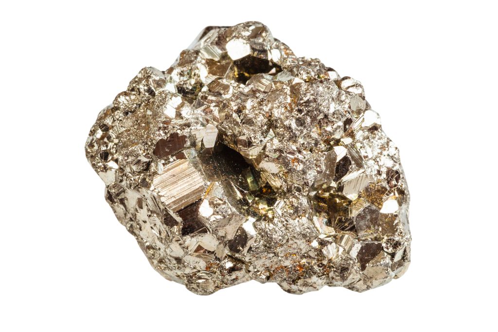 pyrite on white background