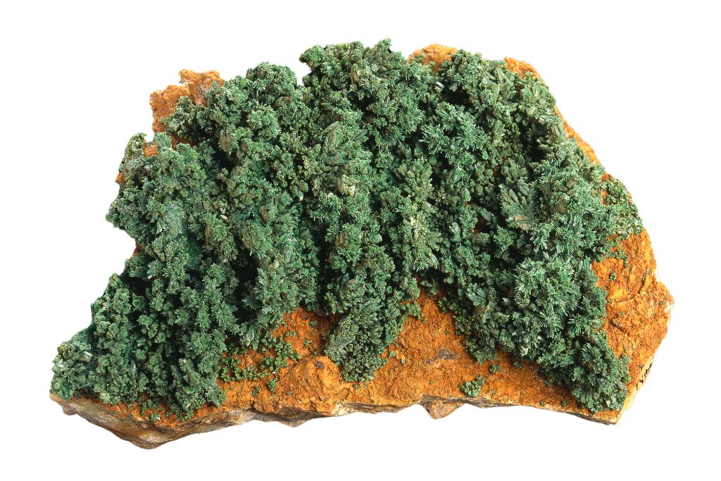 Pyromorphite Hopper Crystal on white background