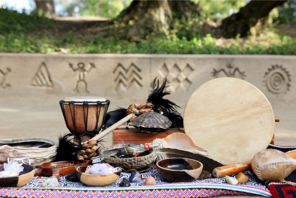 altar set up for traditional ceremonies