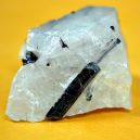 Tourmalinated Quartz vs. Snowflake Obsidian