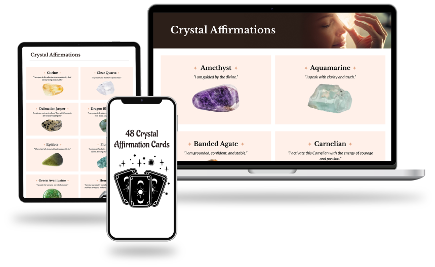48 Crystal Affirmation Cards