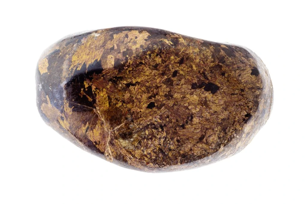 bronzite on a white background