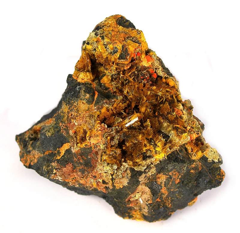 Fourmarierite chunk on a white background