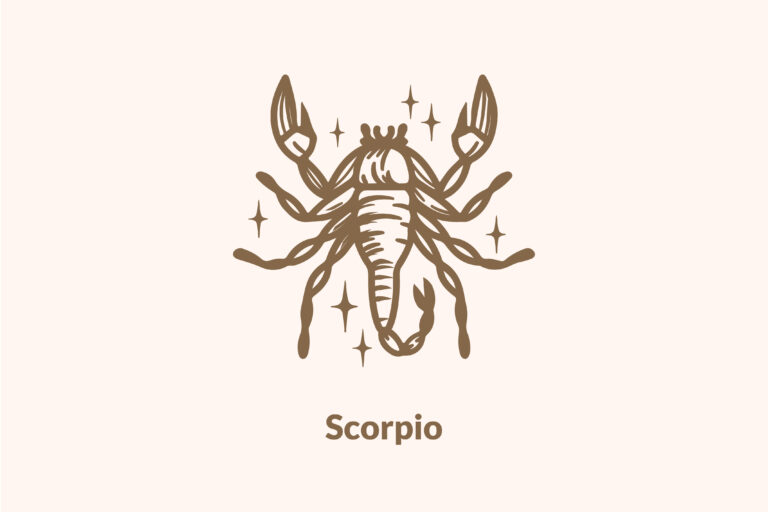 scorpio symbol on be ige background