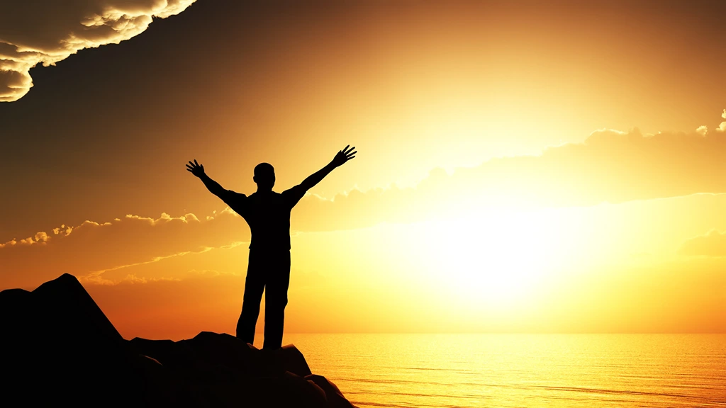 Man doing sun salutation yoga