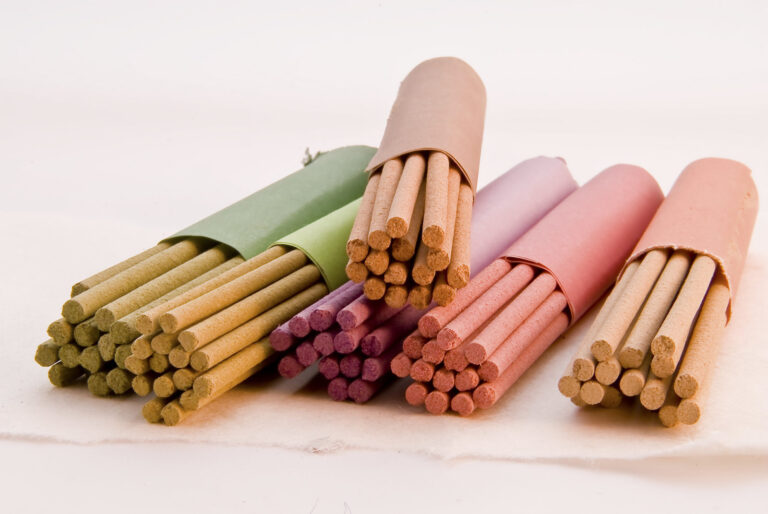 Incense stick bundles with different scents