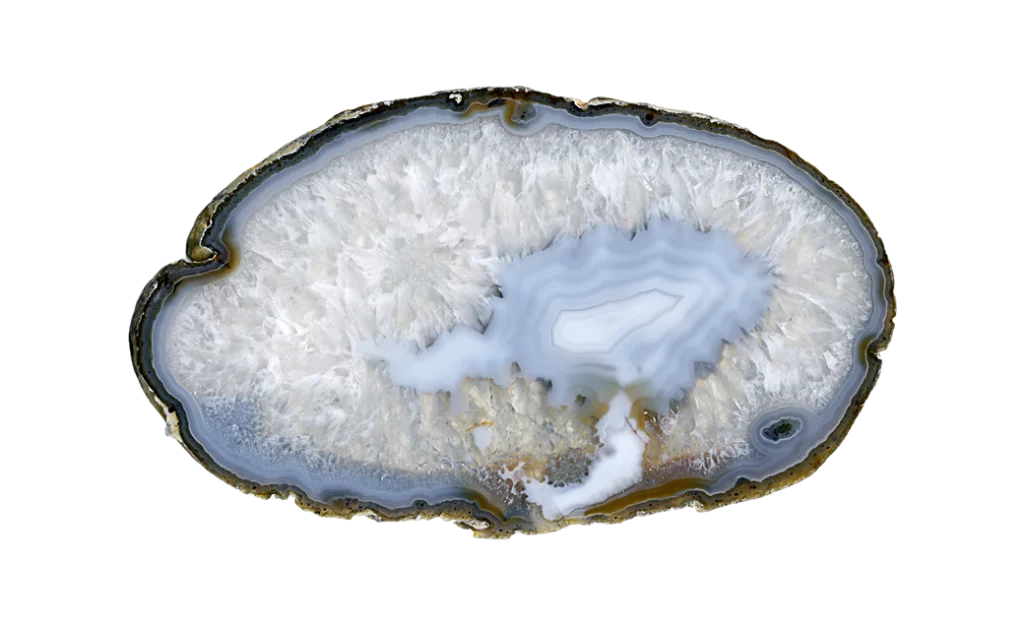Agate on a white background