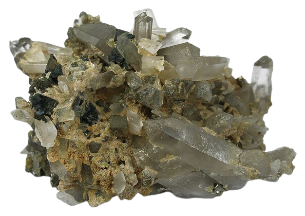 Bertrandite on a white background