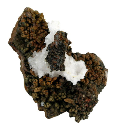 Chunk of Beudanite on a white background