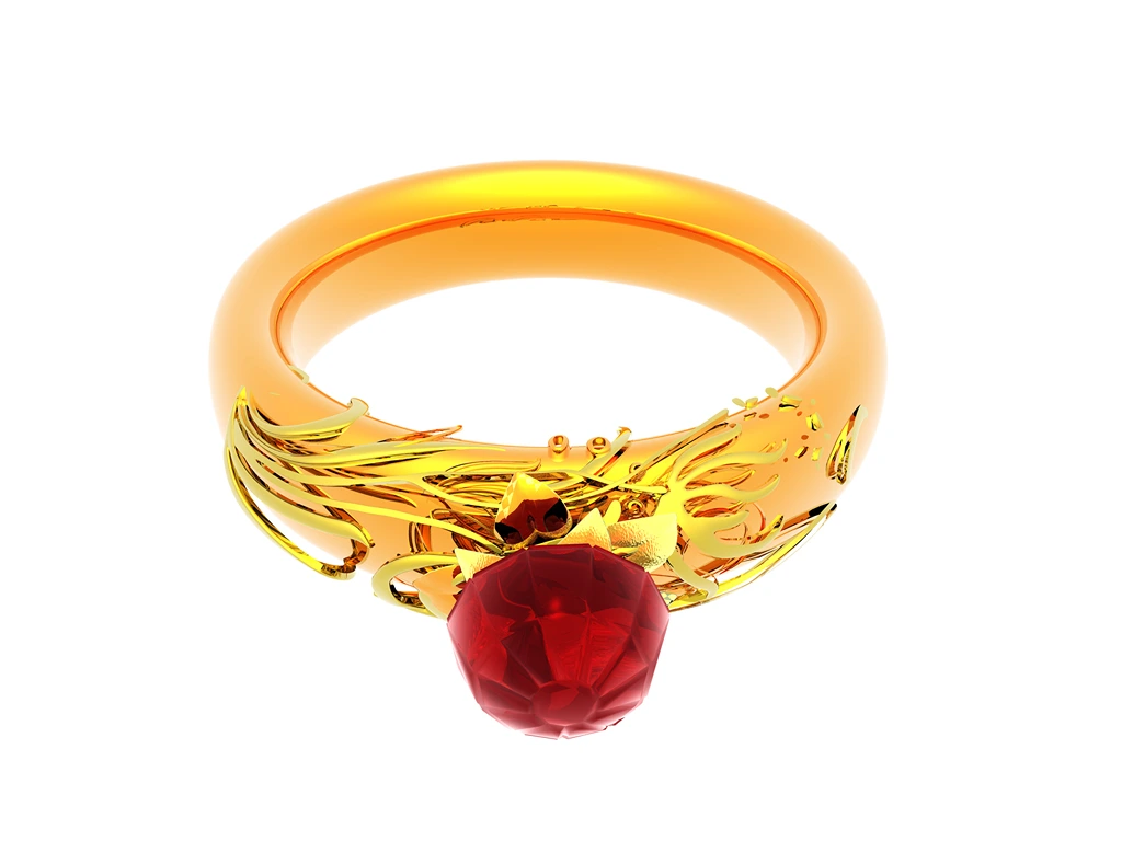 Ruby gold ring