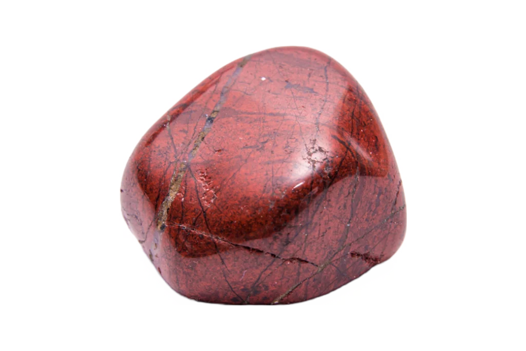 Red Jasper on a white background