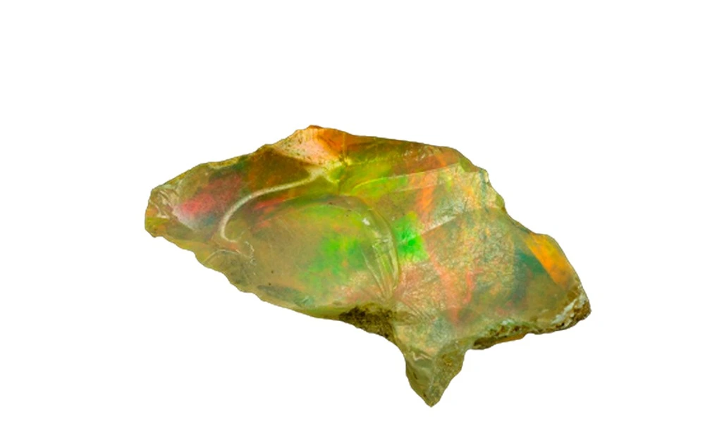 opal chunk on a white background