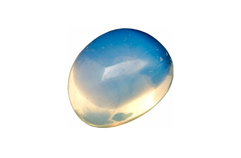 polished opalite on a white background