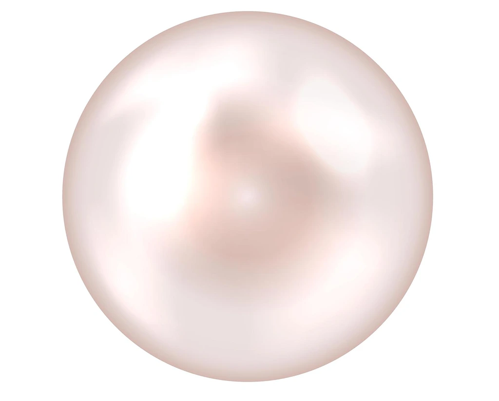 pearl white crystal on a white background