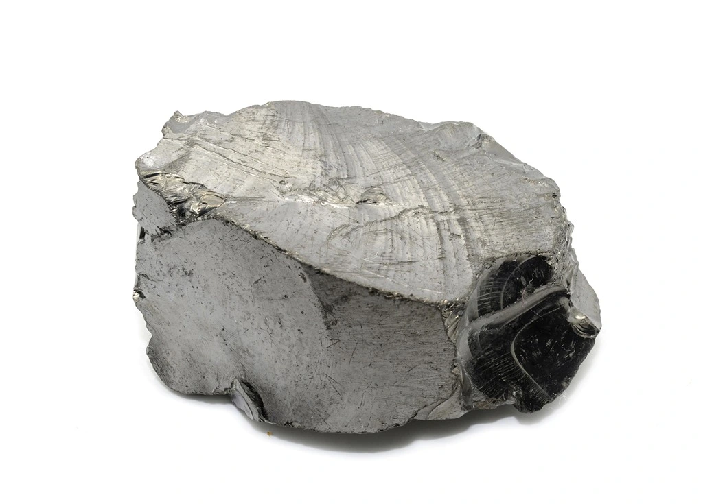 Shungite Chunk on a white background