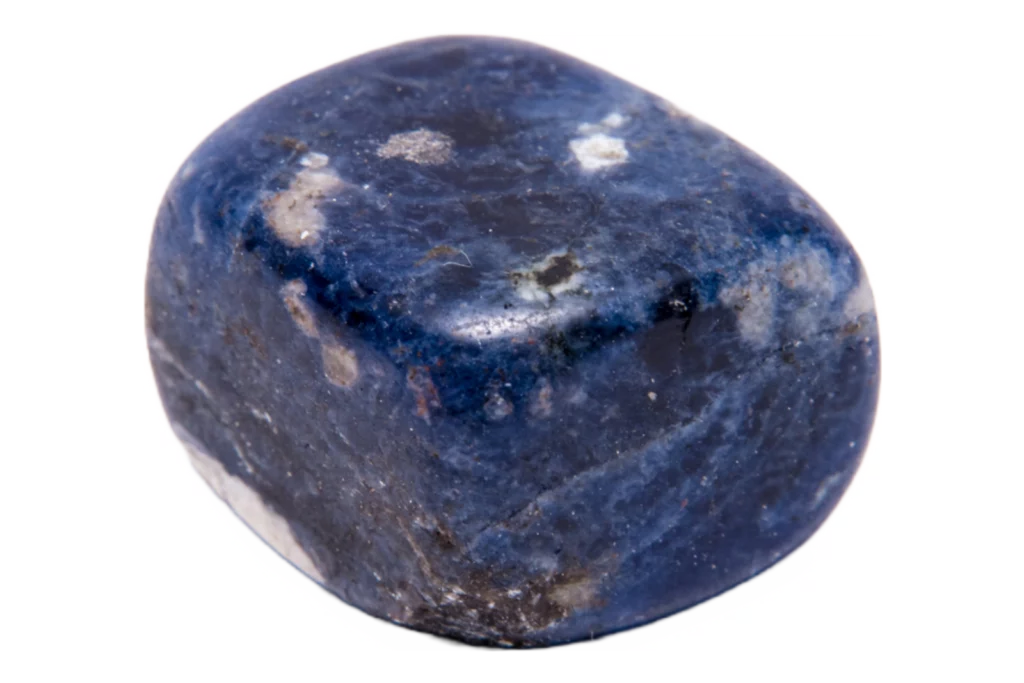 Sodalite on a white background