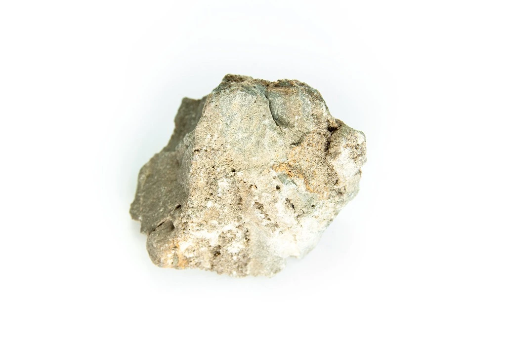 A Sphalerite crystal on a white background