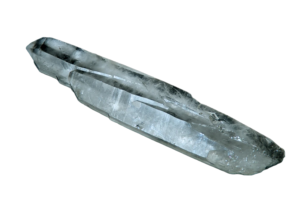 Clear Quartz Wand on a white background