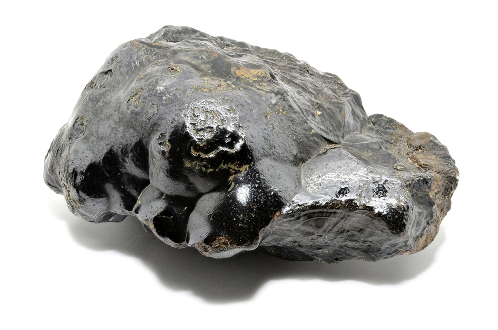 Hematite chunk on a white background