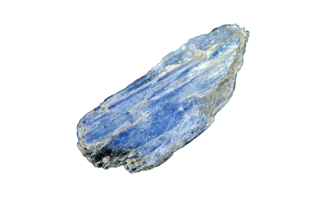 kyanite slab on white background