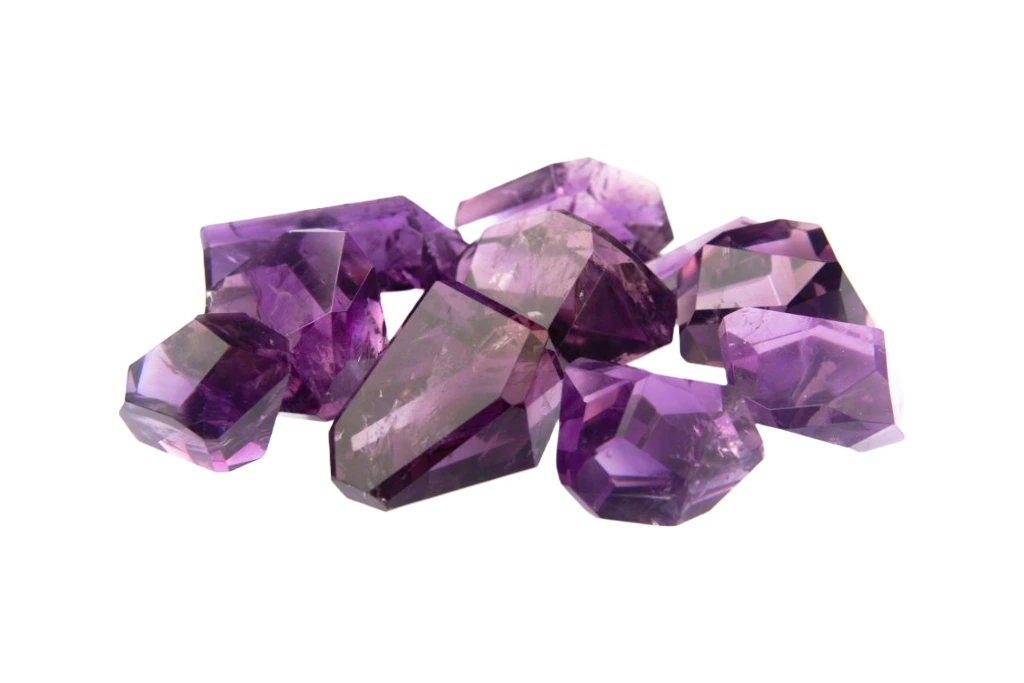 Amethyst Crystal on white background