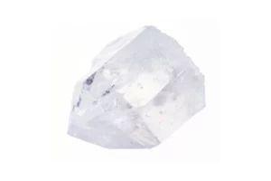 clear quartz on a white background