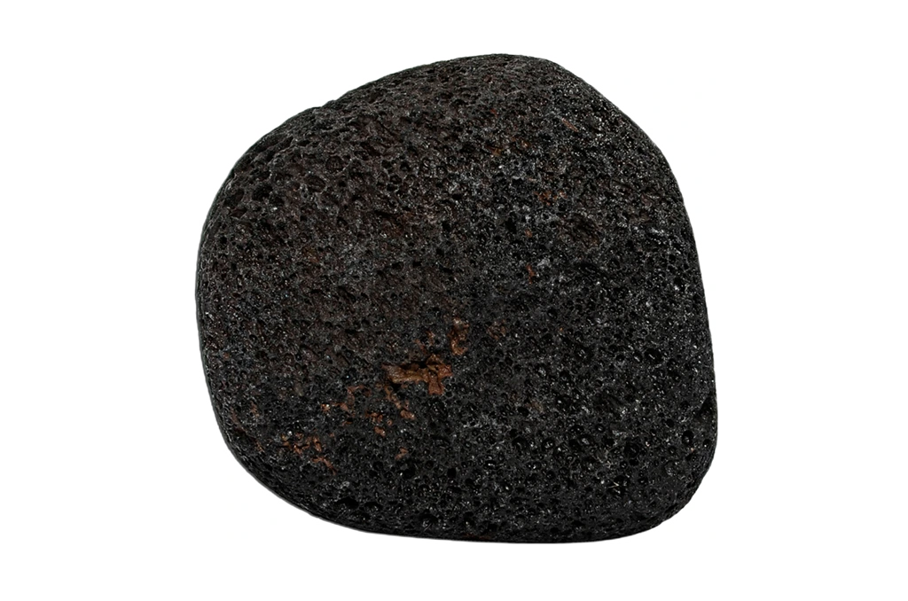 lava stone on white background