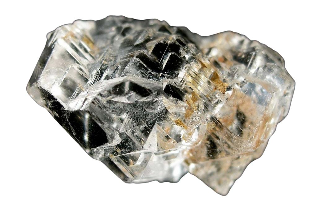 phenakite crystal on a white background