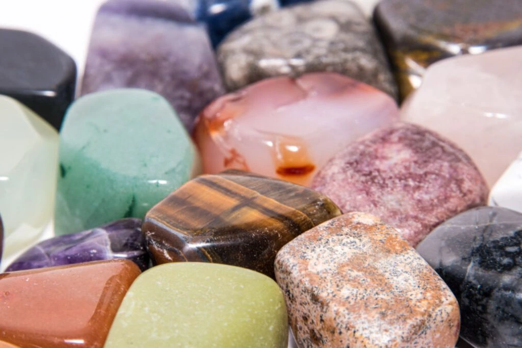 close up of colorful crystals