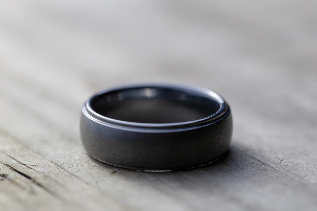 gemstone ring on table