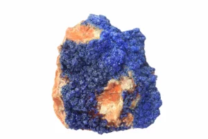 azurite crystal on a white background