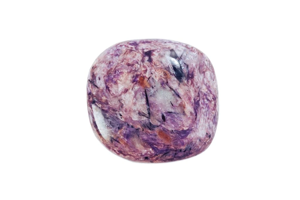 charoite on a white background