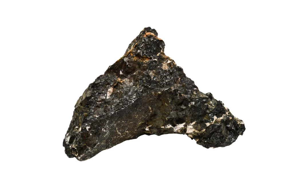 chromite chunk on a white background